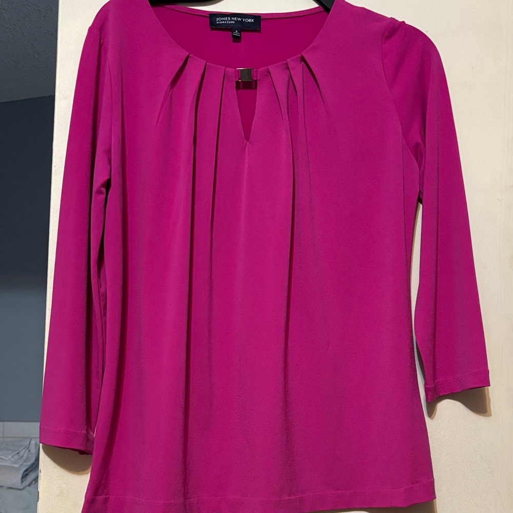 Jones New York Women's Fuchsia Blouse